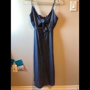 PLENTY Monk and Lou Tea Length Front Tie Dress